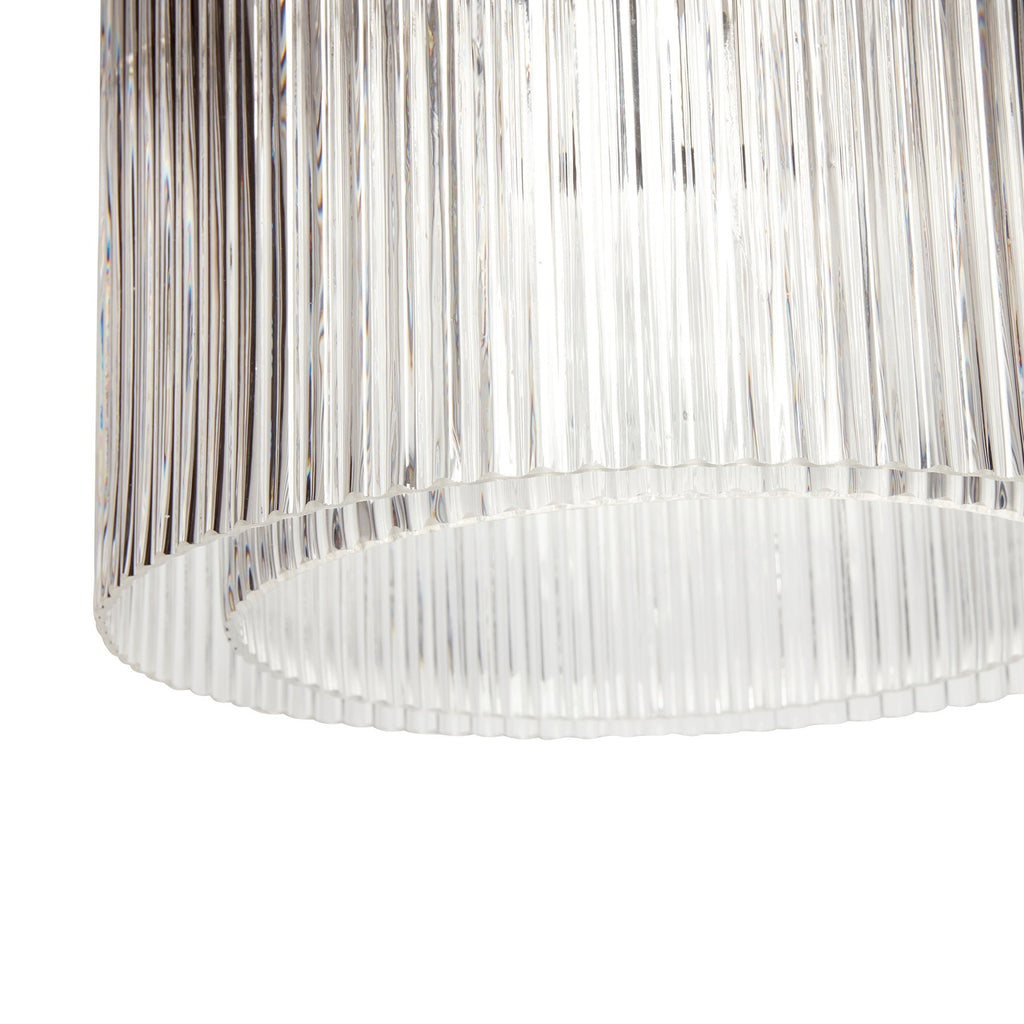 Lampa Ripple duża przezroczyste szkło prążkowane ø41x32cm Hübsch