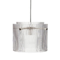 Lampa Ripple duża przezroczyste szkło prążkowane ø41x32cm Hübsch