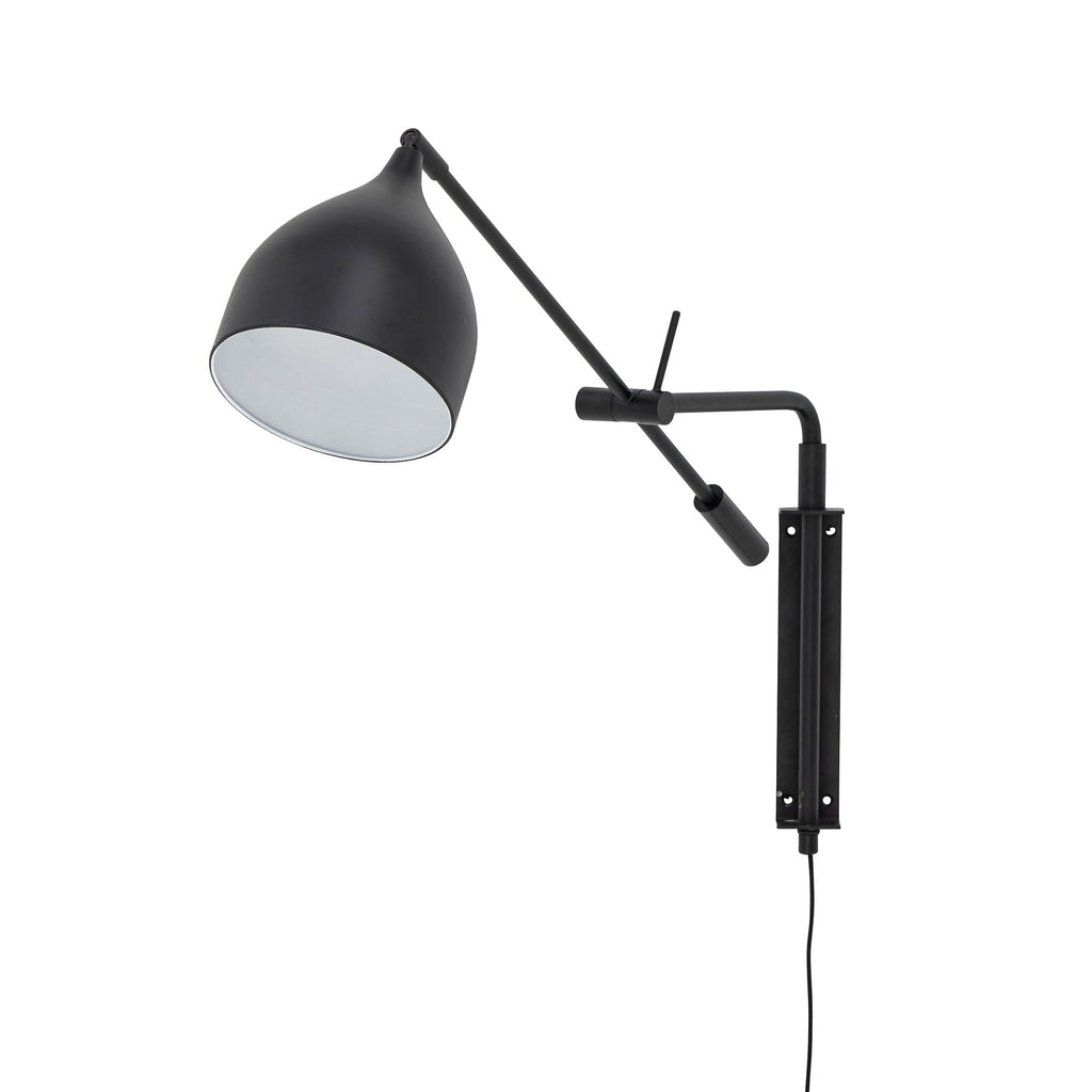 Lampa ścienna Lyam czarna metalowa Bloomingville
