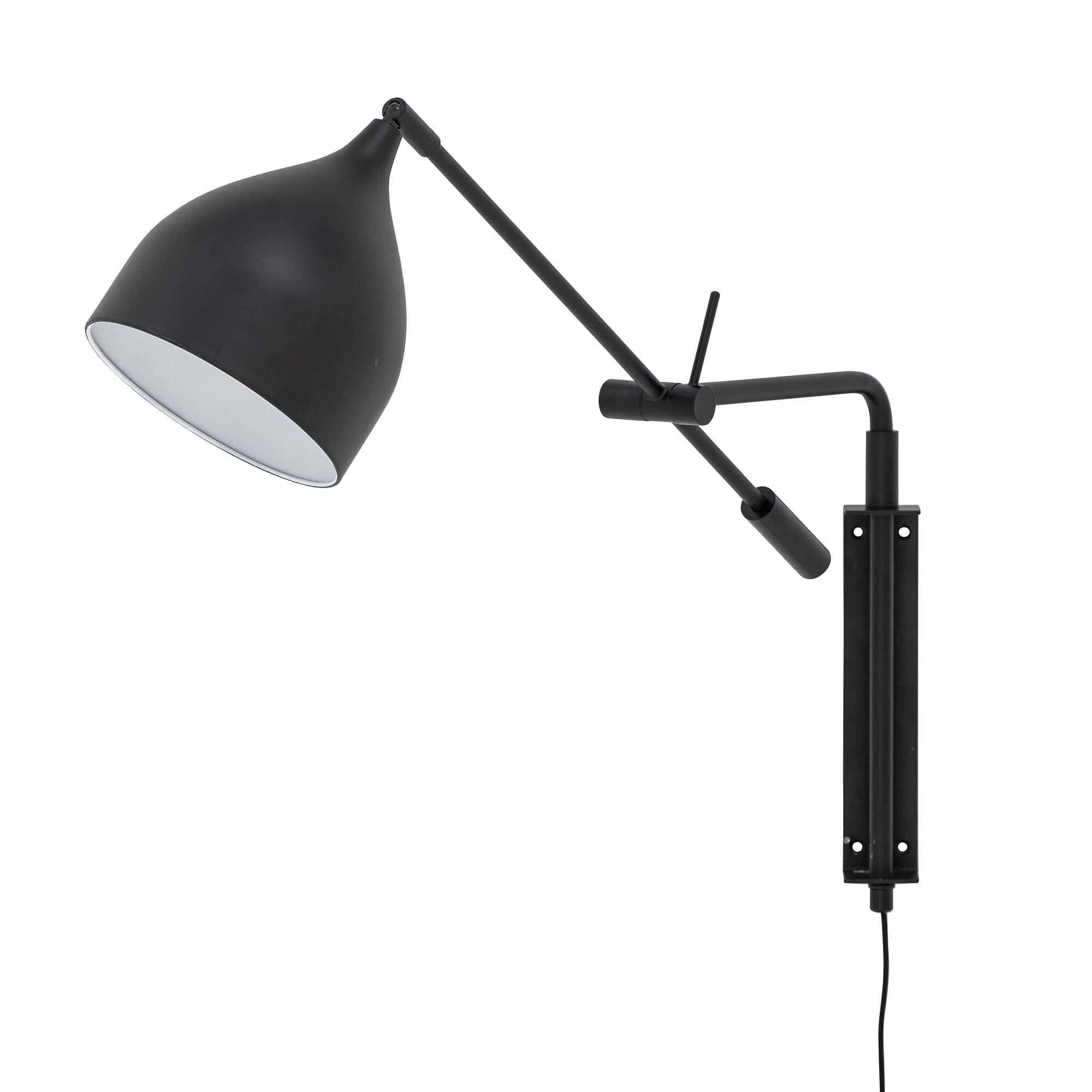 Lampa ścienna Lyam czarna metalowa Bloomingville