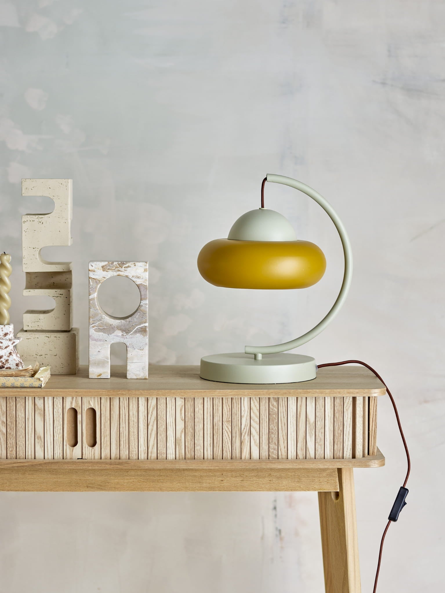 Lampa stołowa Bubble naturalny Metal Bloomingville