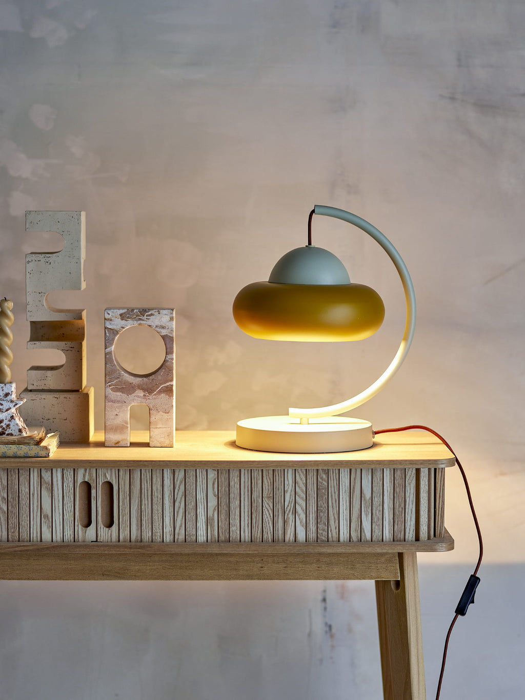 Lampa stołowa Bubble naturalny Metal Bloomingville