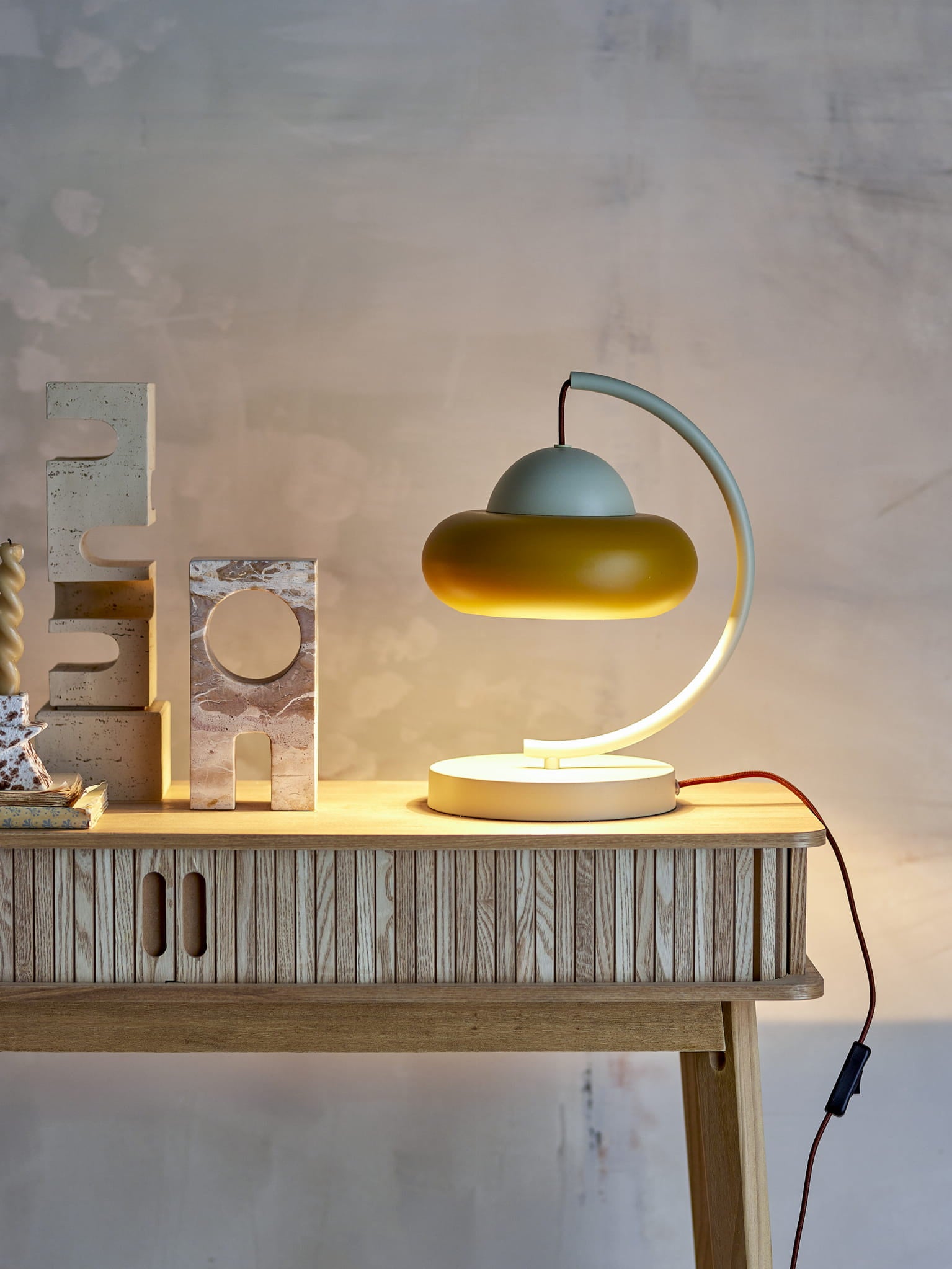 Lampa stołowa Bubble naturalny Metal Bloomingville