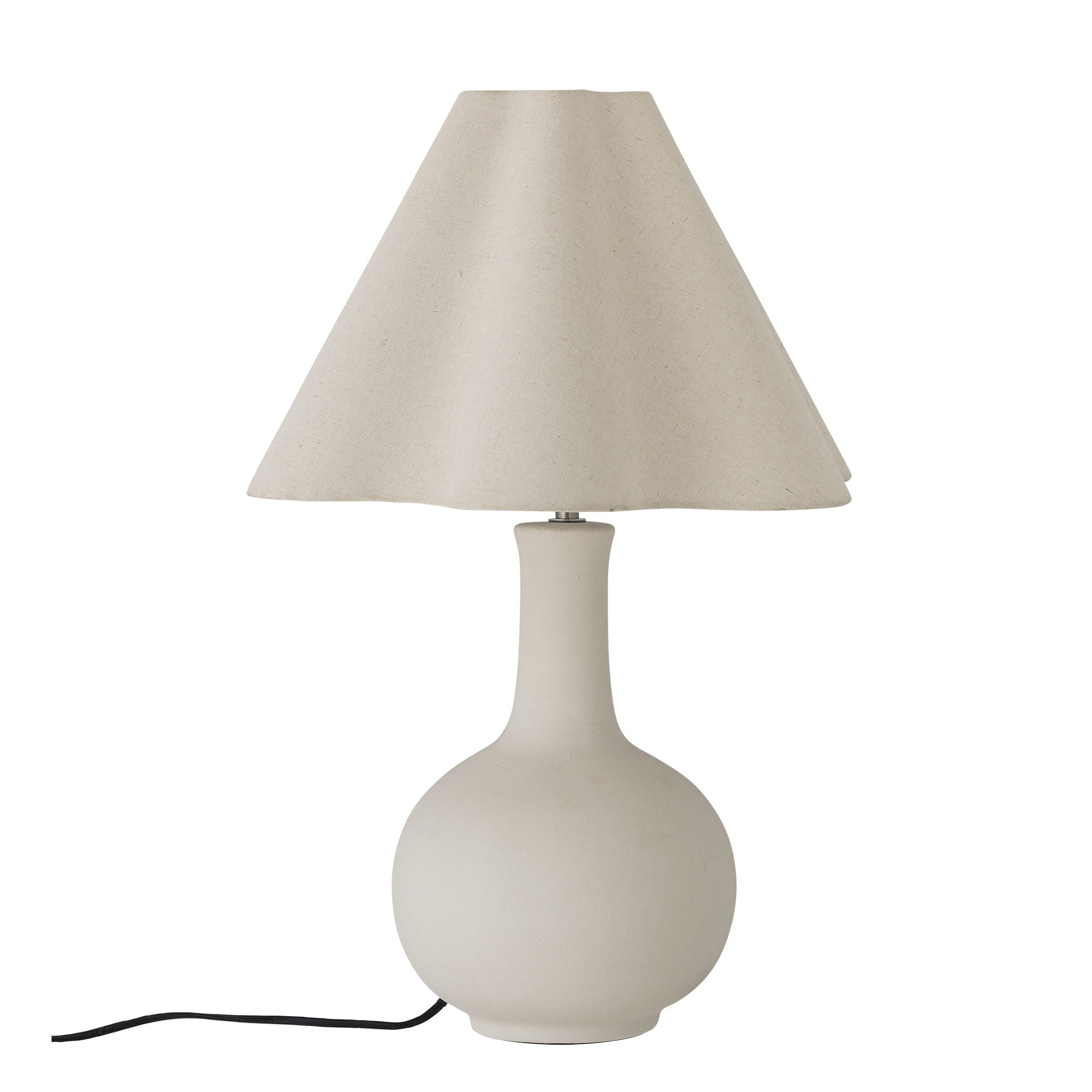 Lampa stołowa Heide biała kamionka Bloomingville