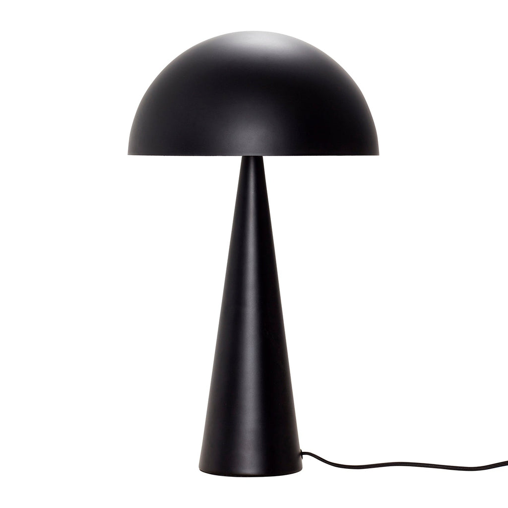 Lampa stołowa Mush metalowa czarna grzybek ø30x50cm Hübsch