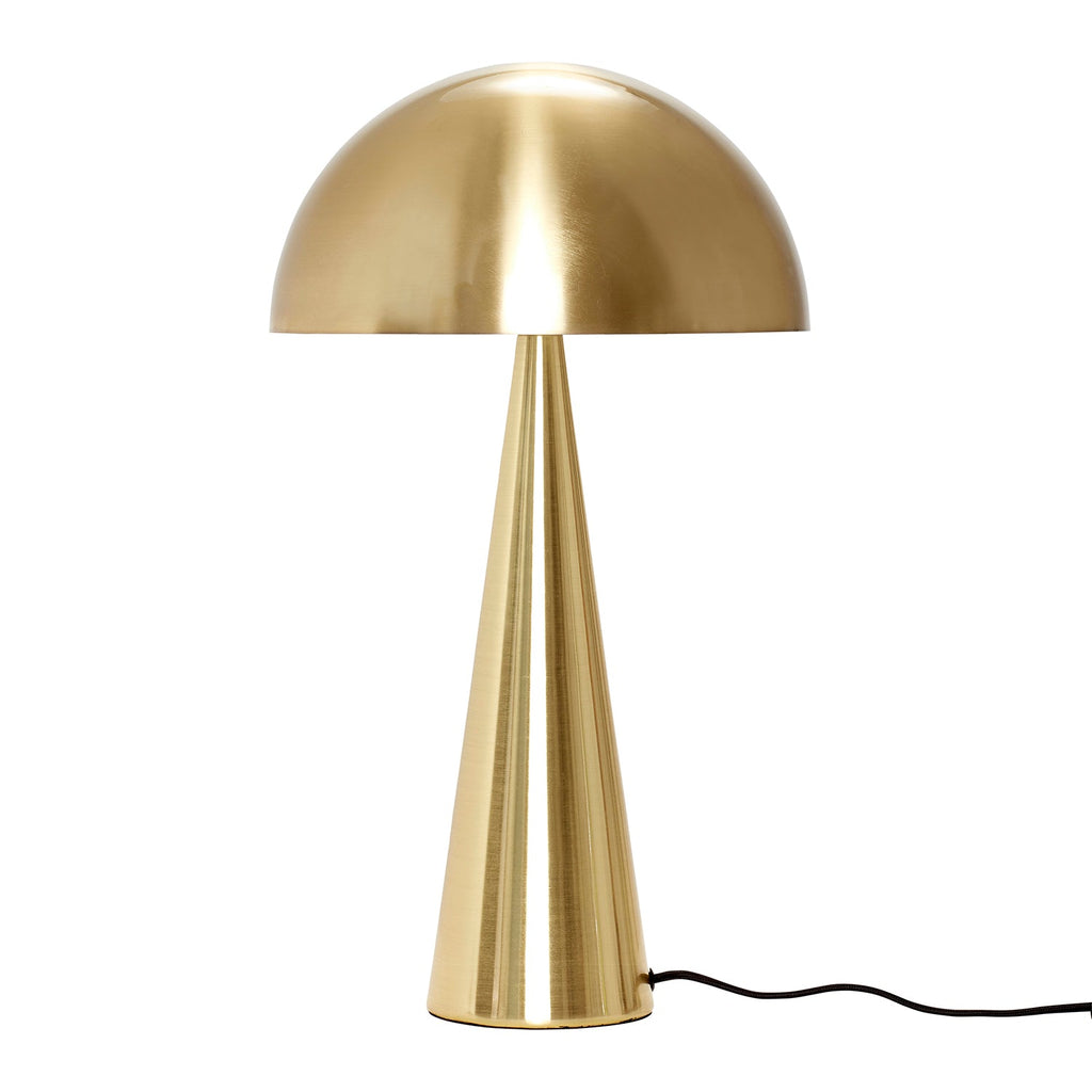 Lampa stołowa Mush metalowa złota grzybek ø30x50cm Hübsch