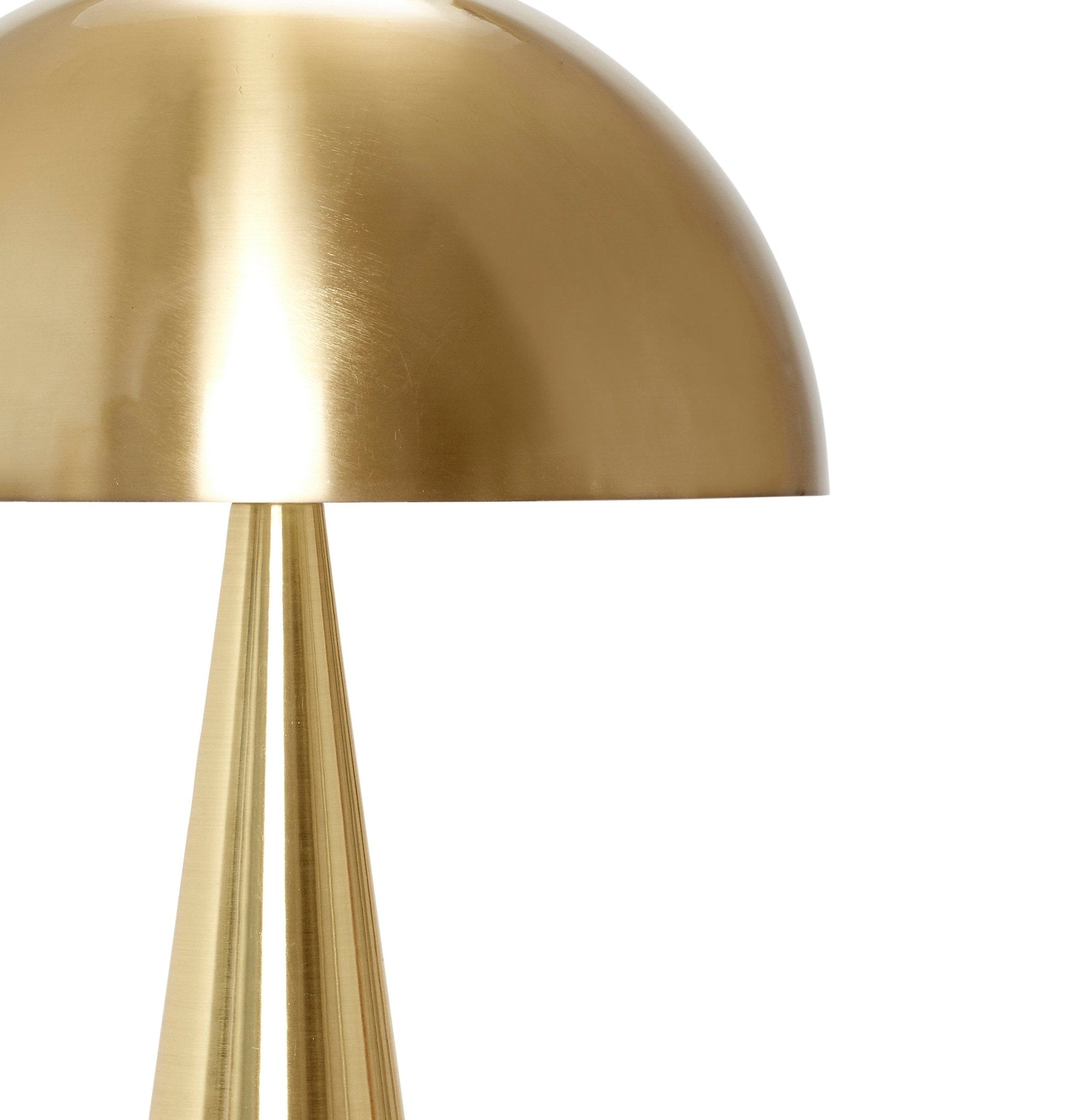 Lampa stołowa Mush metalowa złota grzybek ø30x50cm Hübsch