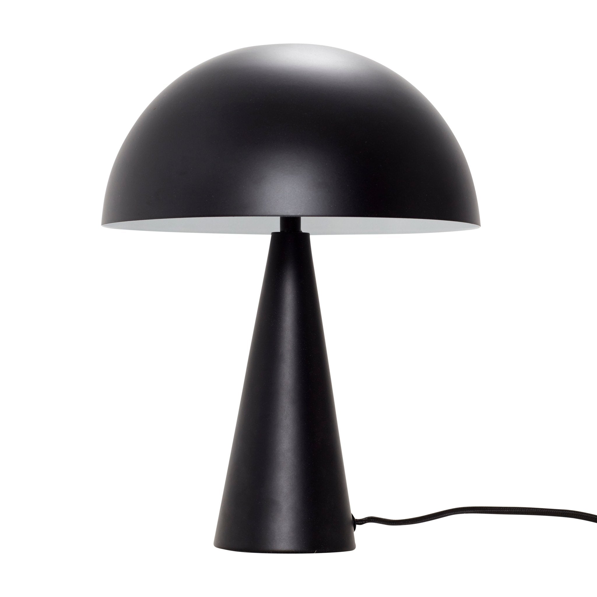 Lampa stołowa Mush Mini metalowa czarna grzybek ø25x33cm Hübsch