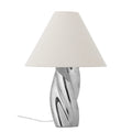 Lampa stołowa Silva srebrna kamionka Bloomingville