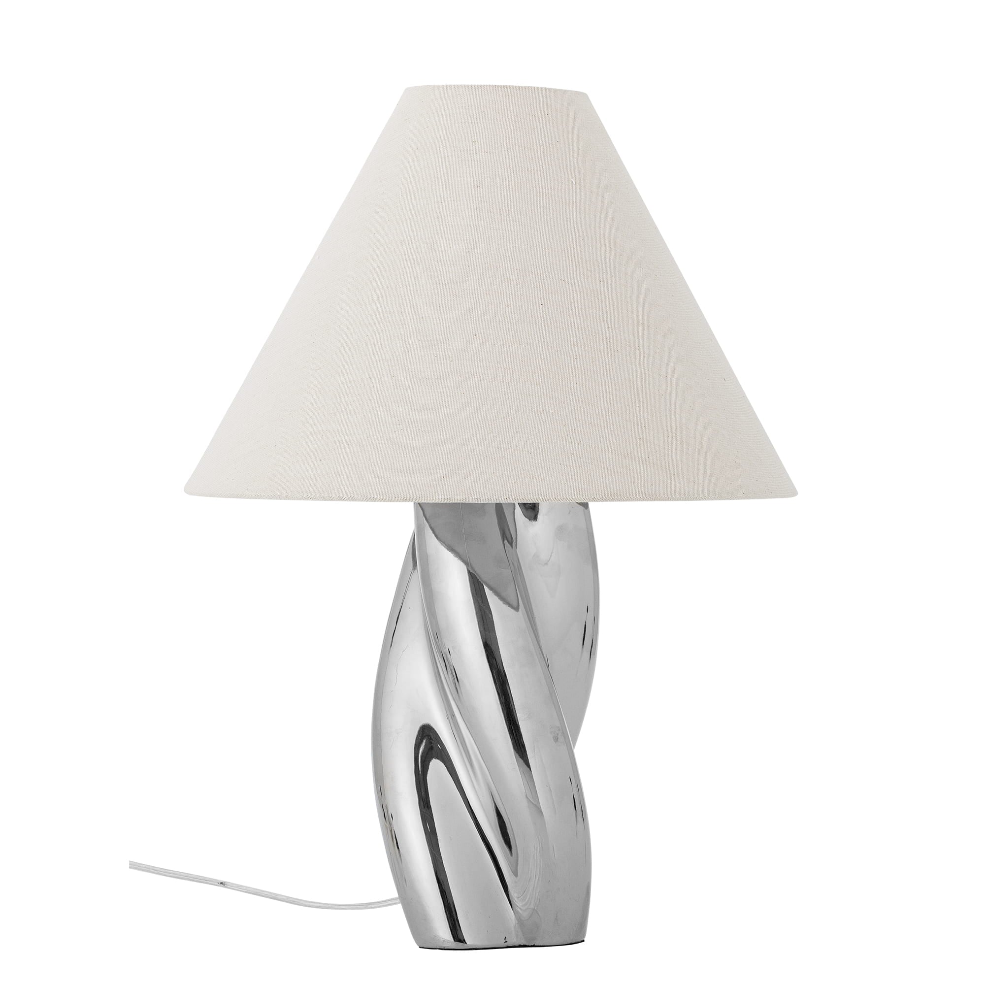 Lampa stołowa Silva srebrna kamionka Bloomingville