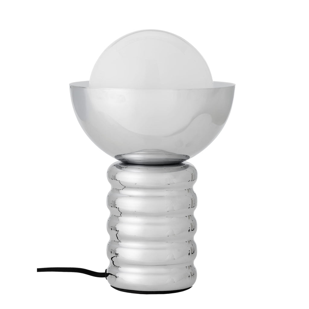Lampa stołowa Spike srebrna metalowa Bloomingville