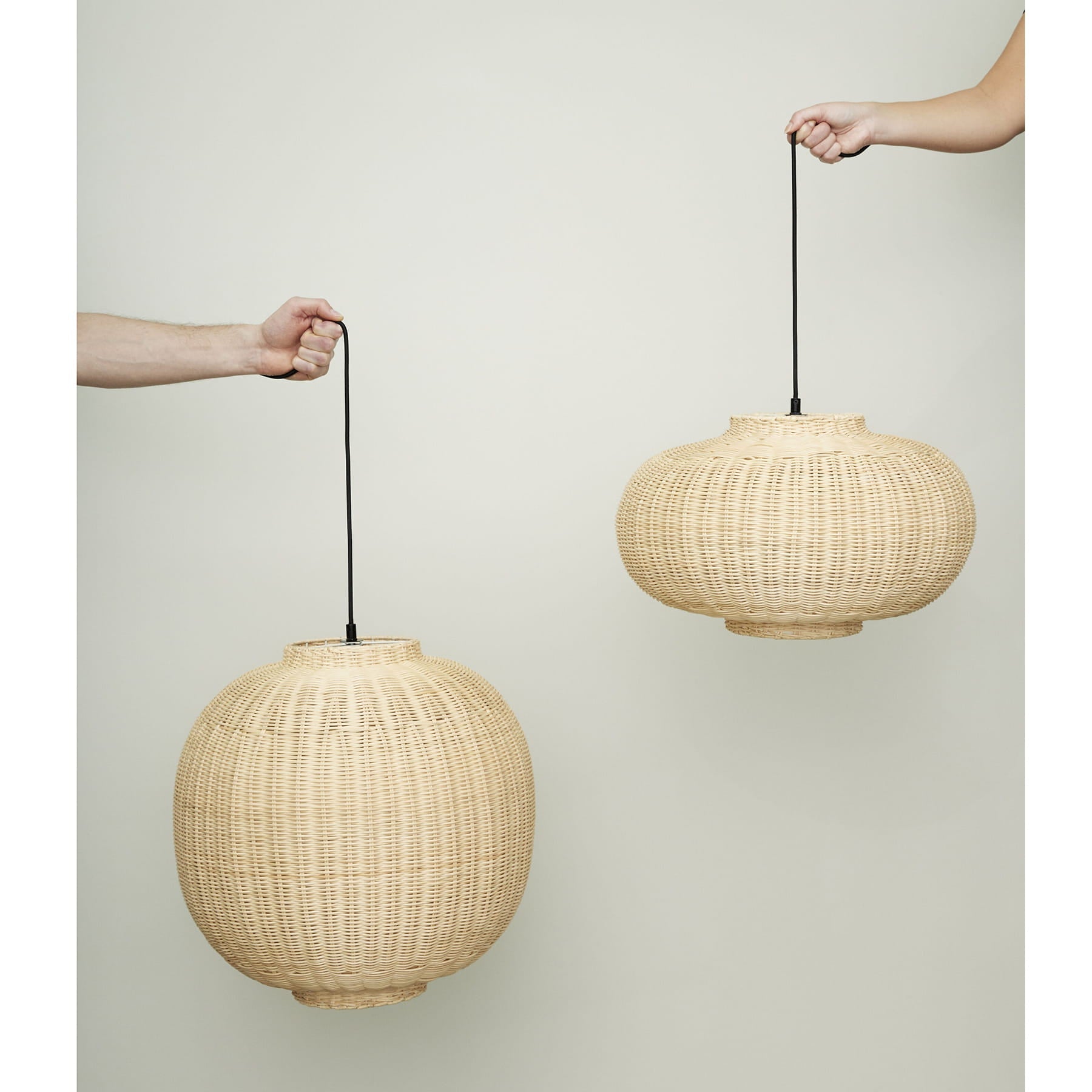Lampa sufitowa Chand okrągła rattan ø45xh43cm Hübsch