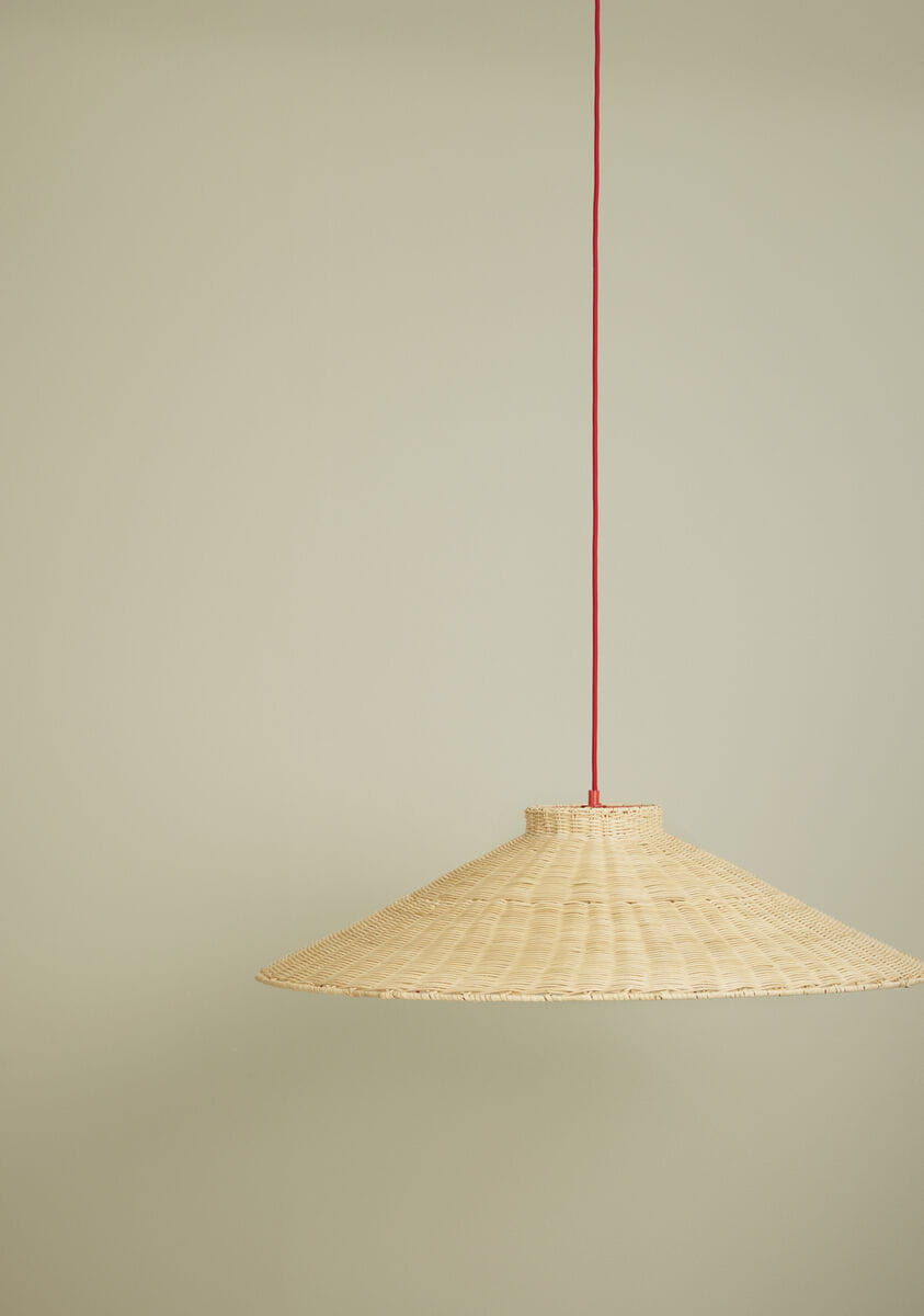 Lampa sufitowa Chand trapez rattan ø80xh21cm Hübsch