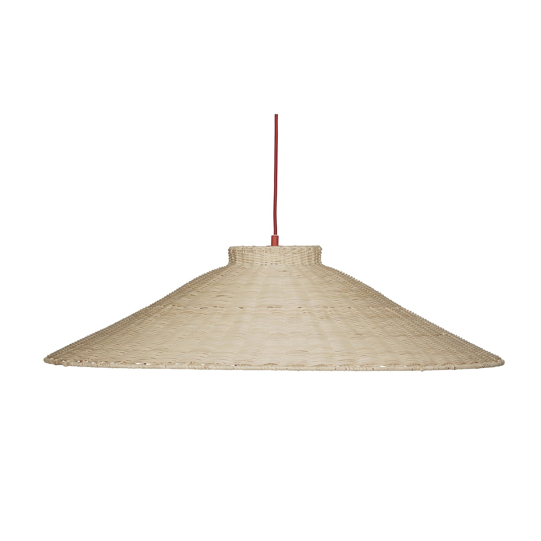 Lampa sufitowa Chand trapez rattan ø80xh21cm Hübsch