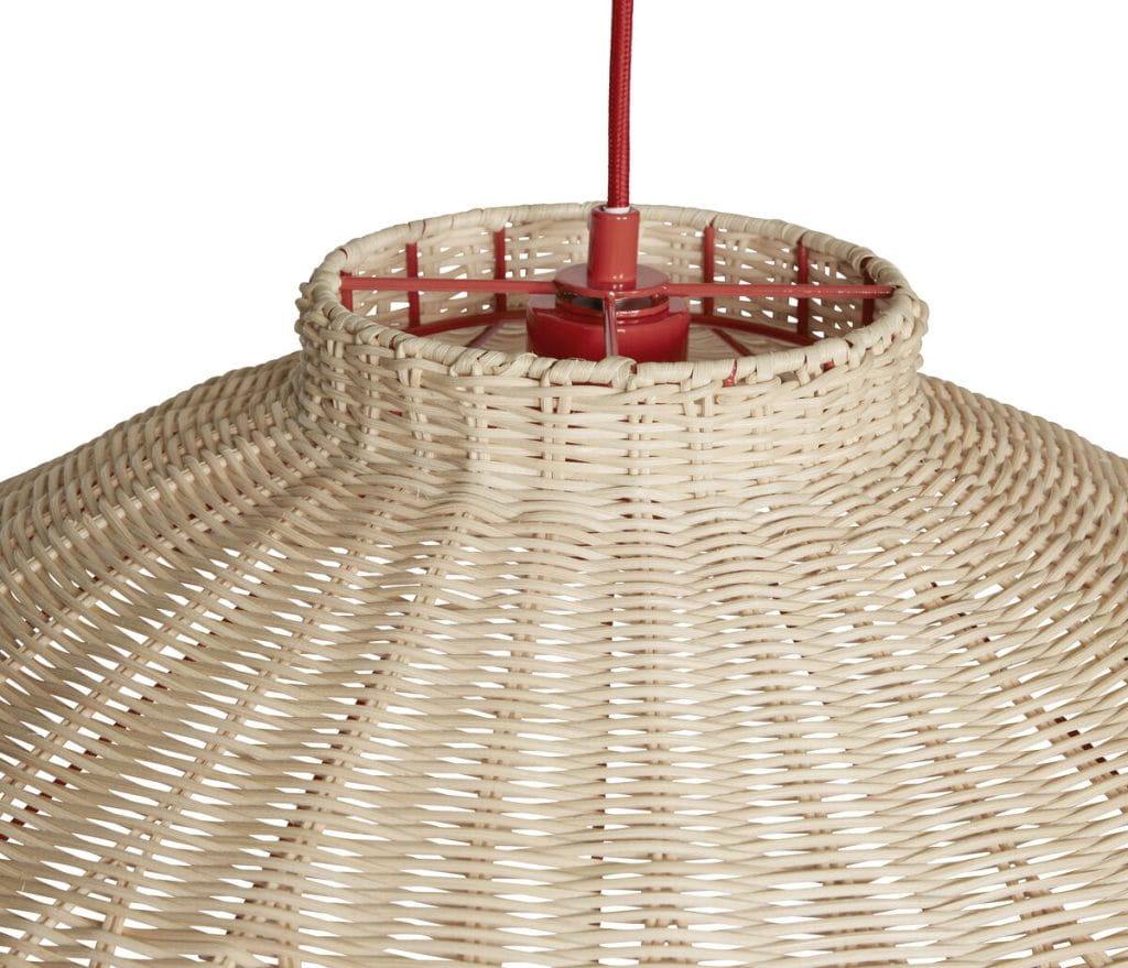 Lampa sufitowa Chand trapez rattan ø80xh21cm Hübsch