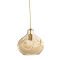 Lampa wisząca Azizi brązowa szkło Bloomingville