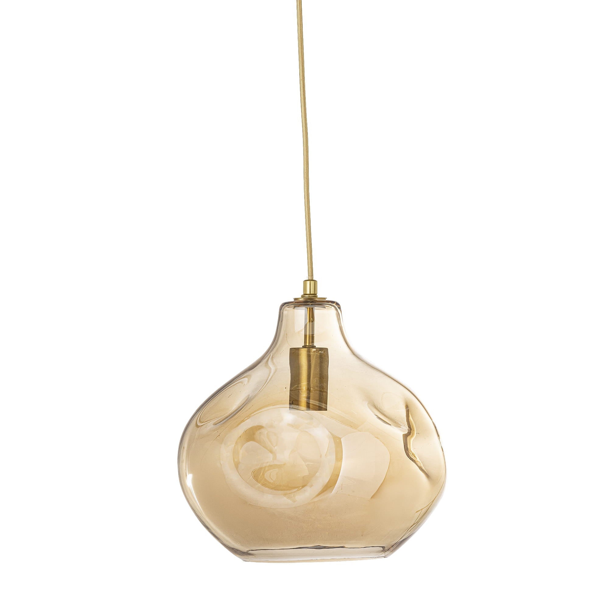 Lampa wisząca Azizi brązowa szkło Bloomingville