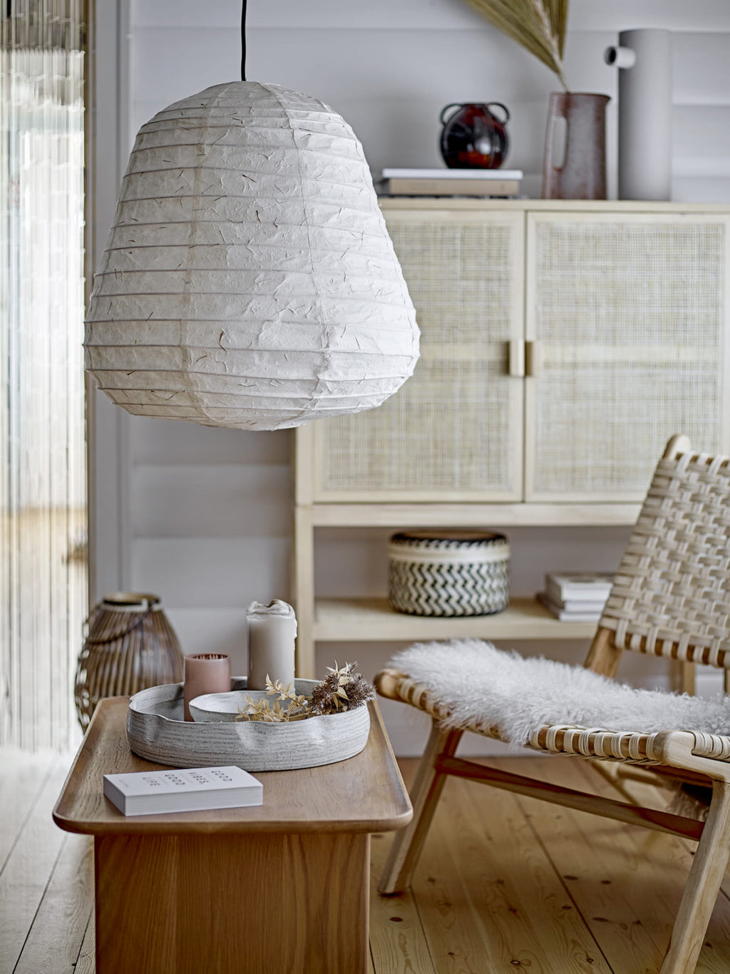 Lampa wisząca Leena naturalny Papier Bloomingville