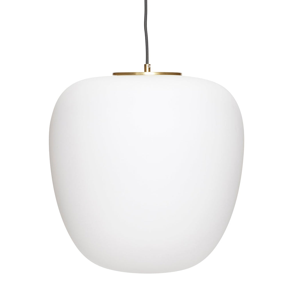 Lampa wisząca Muse biała szklana ø40x40 cm duża Hübsch