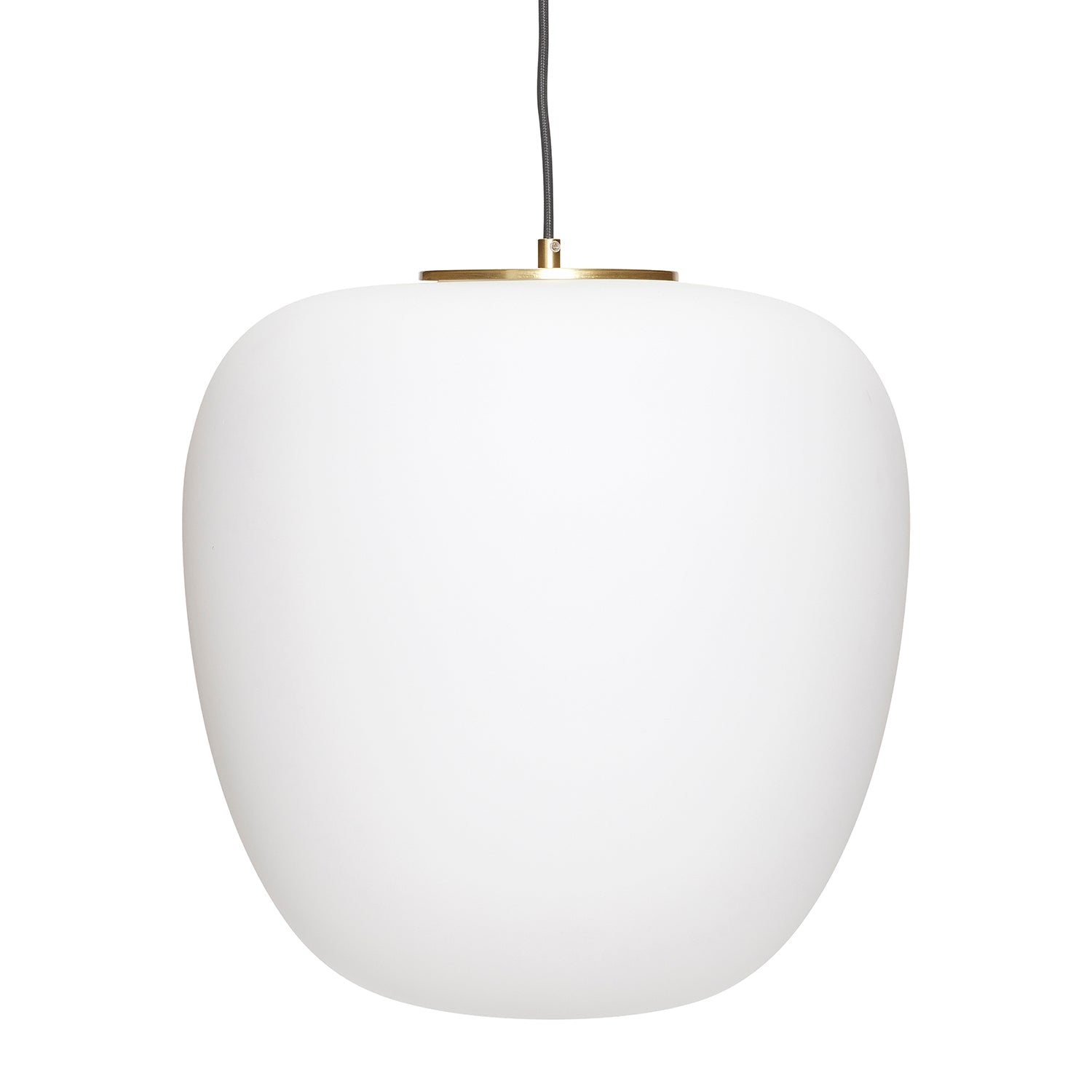 Lampa wisząca Muse biała szklana ø40x40 cm duża Hübsch