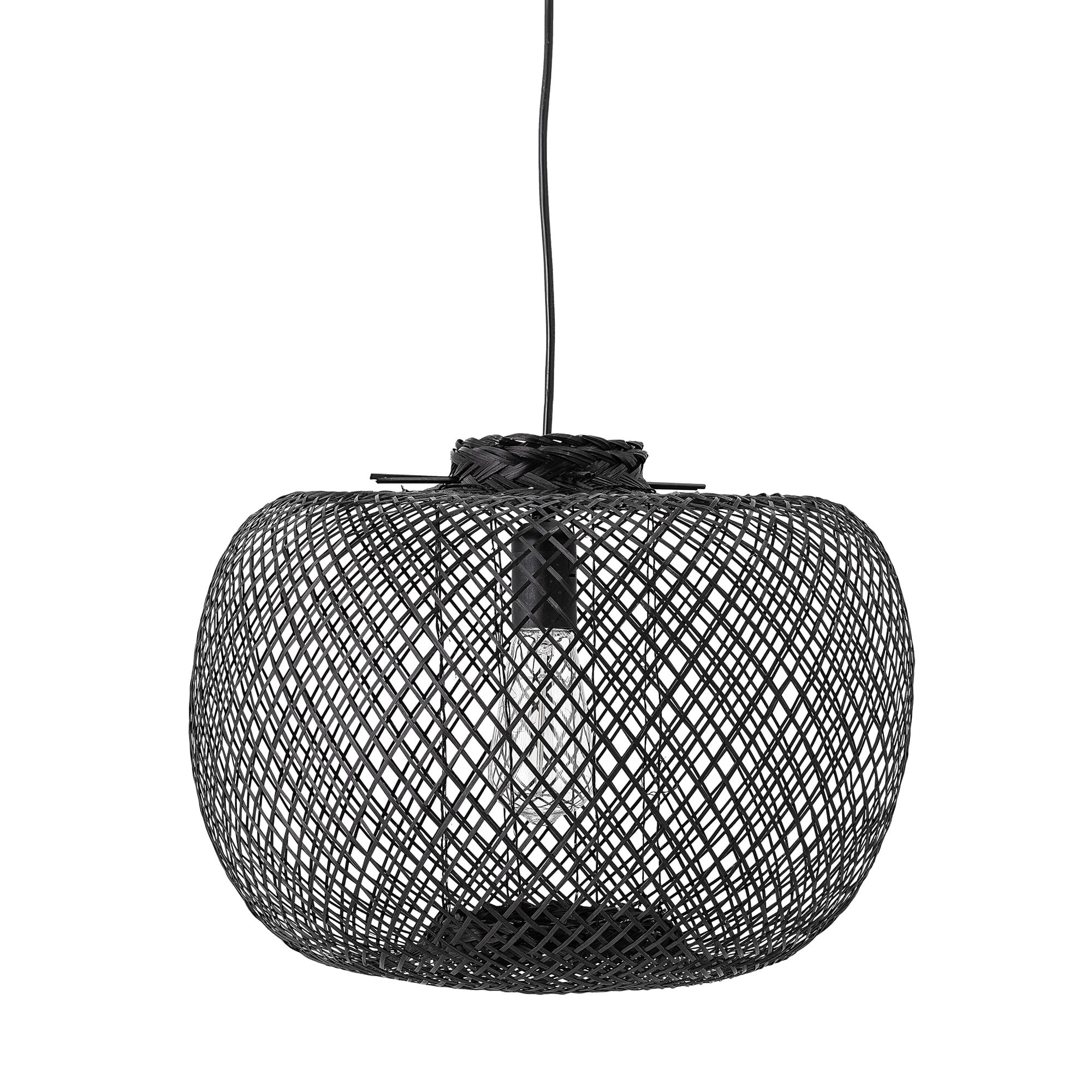 Lampa wisząca Rodi czarna bambusowa Bloomingville