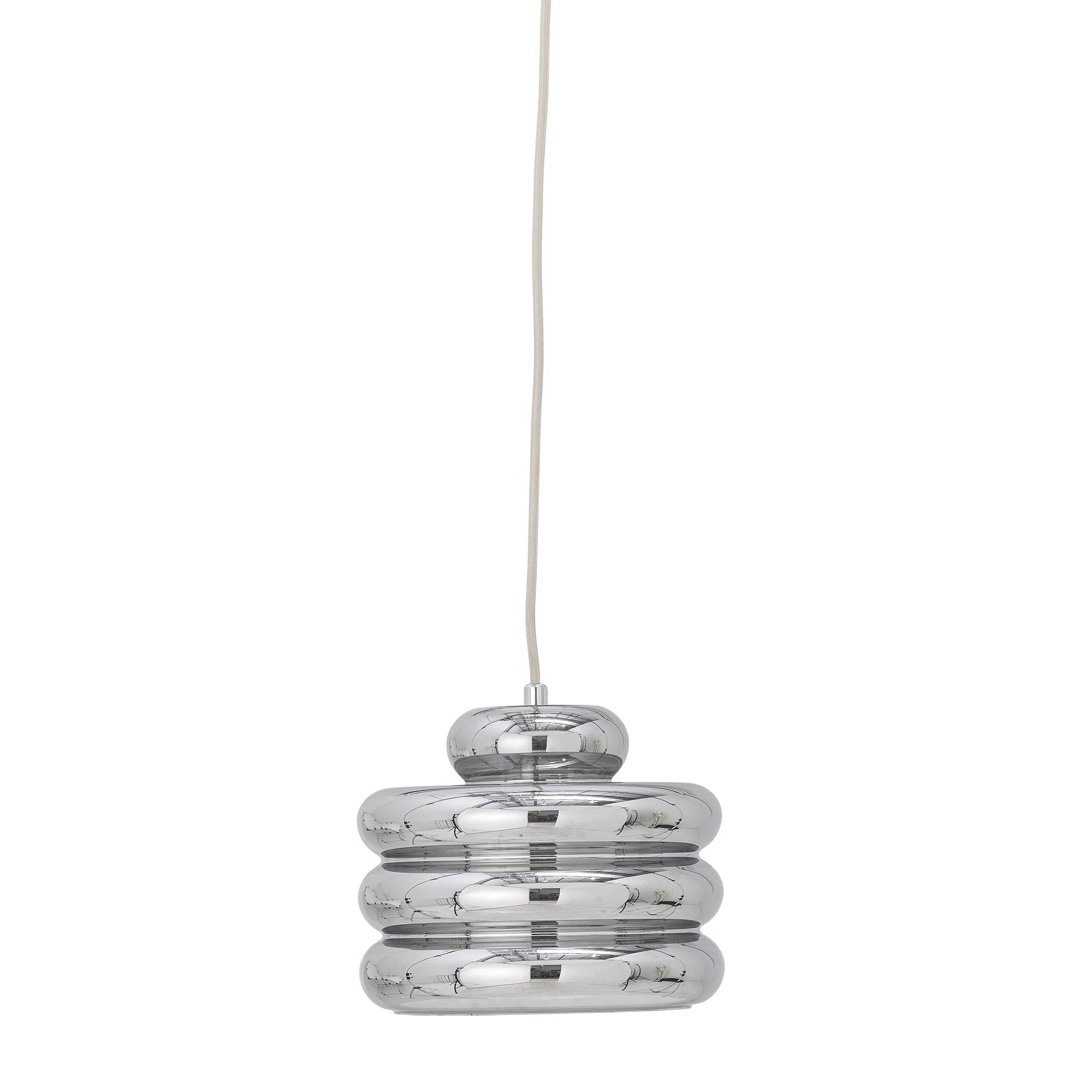 Lampa wisząca Spike srebrna szkło Bloomingville