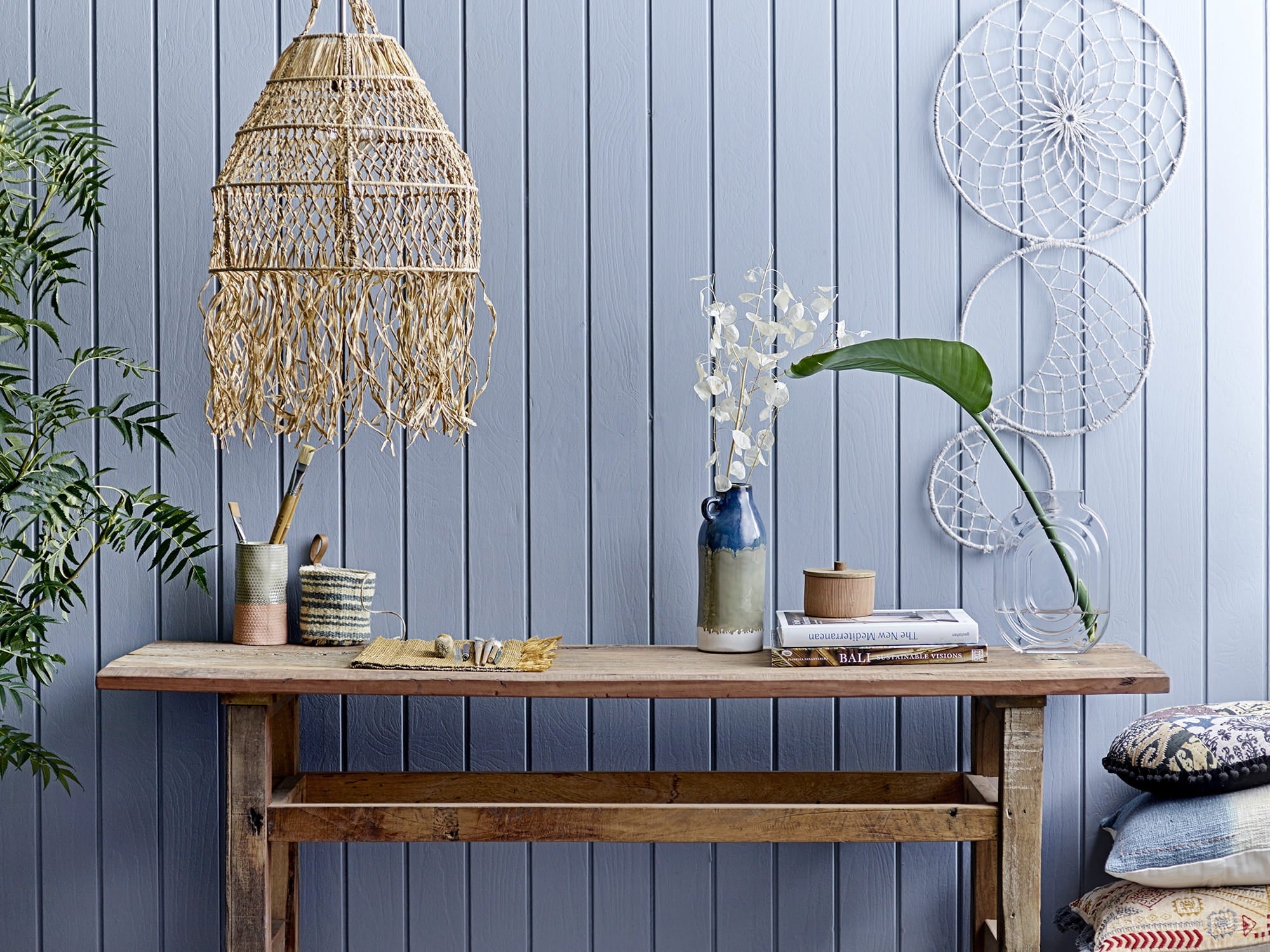 Lampa wisząca Thora naturalny rafia Bloomingville