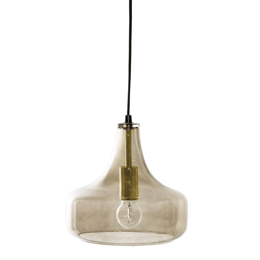Lampa wisząca Yuser brązowa szkło Bloomingville