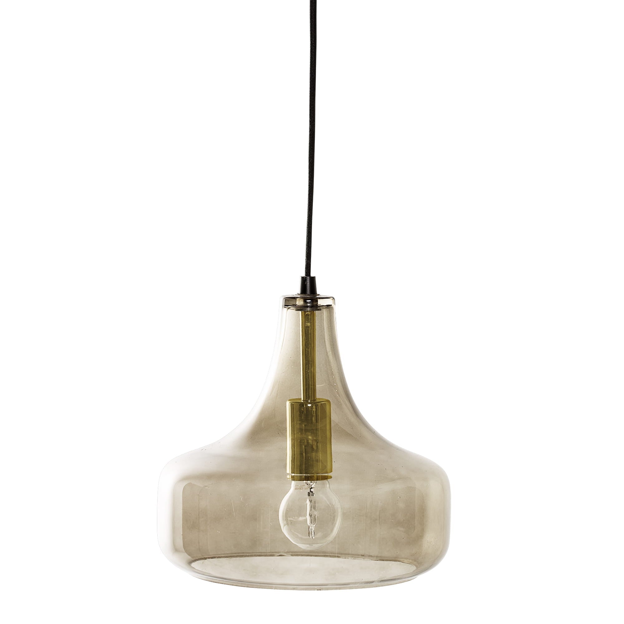 Lampa wisząca Yuser brązowa szkło Bloomingville