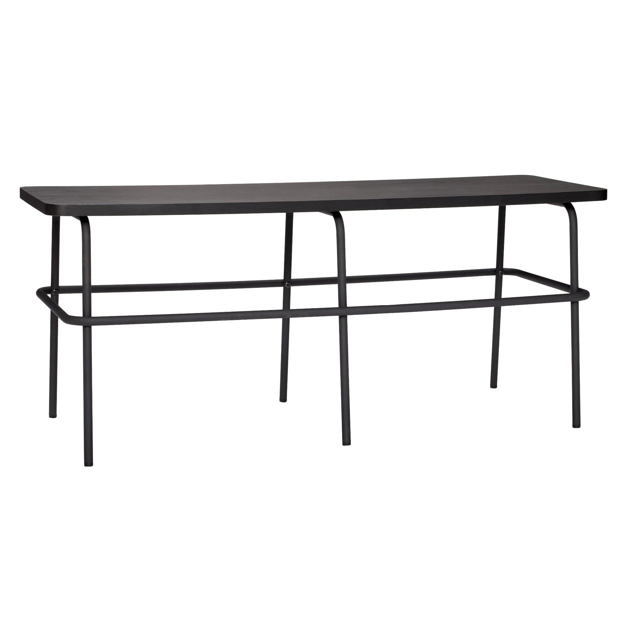 Ławka Ash czarna 110x39xh46cm Hübsch