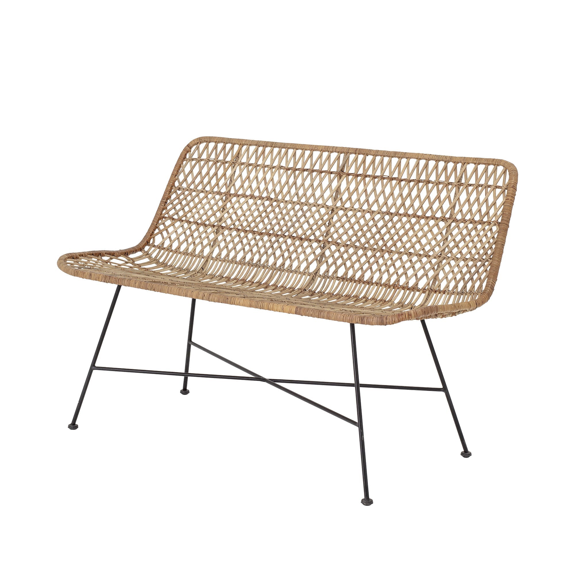 Ławka Hallie naturalny Rattan Bloomingville