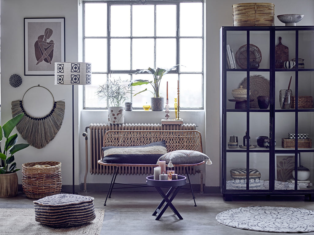 Ławka Hallie naturalny Rattan Bloomingville
