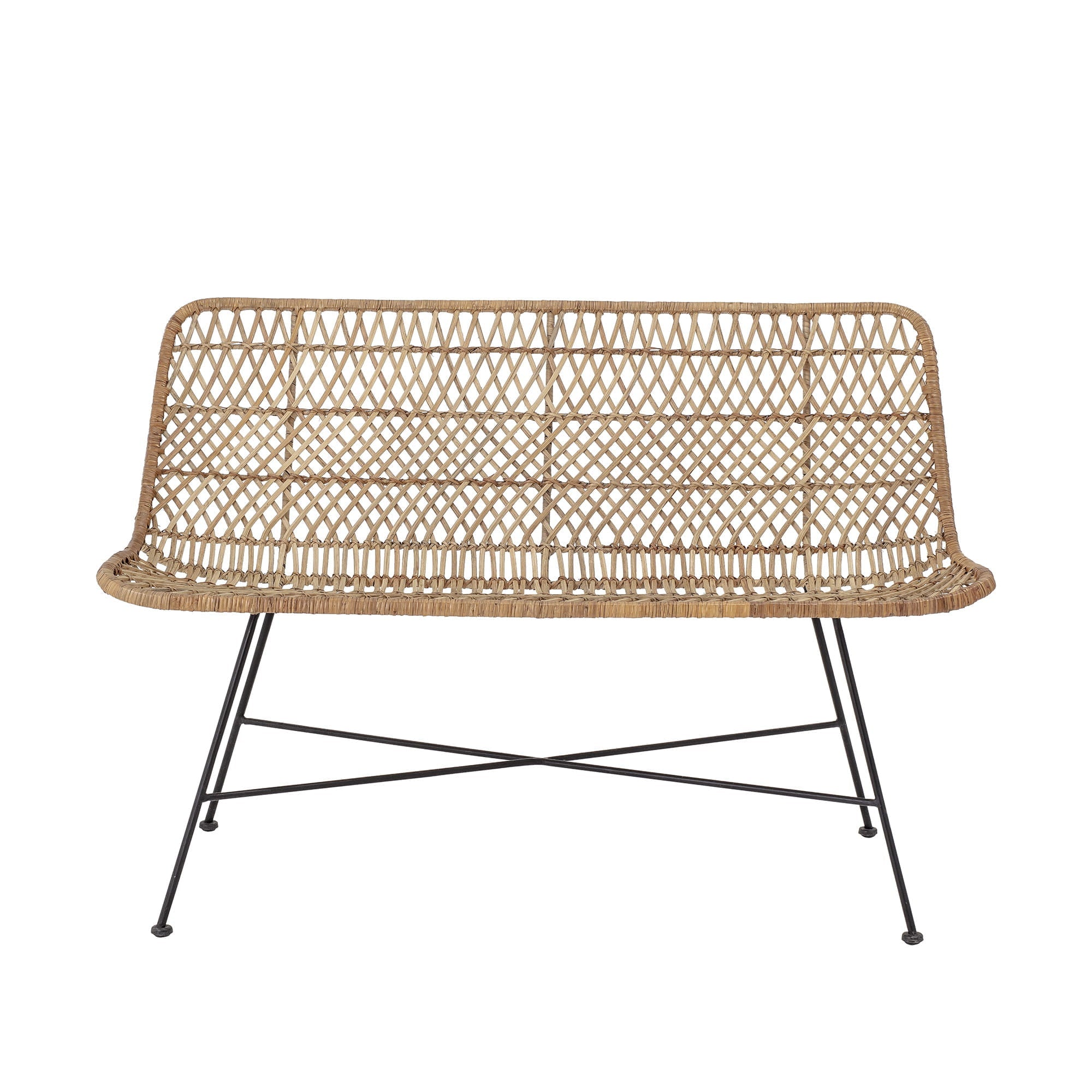 Ławka Hallie naturalny Rattan Bloomingville