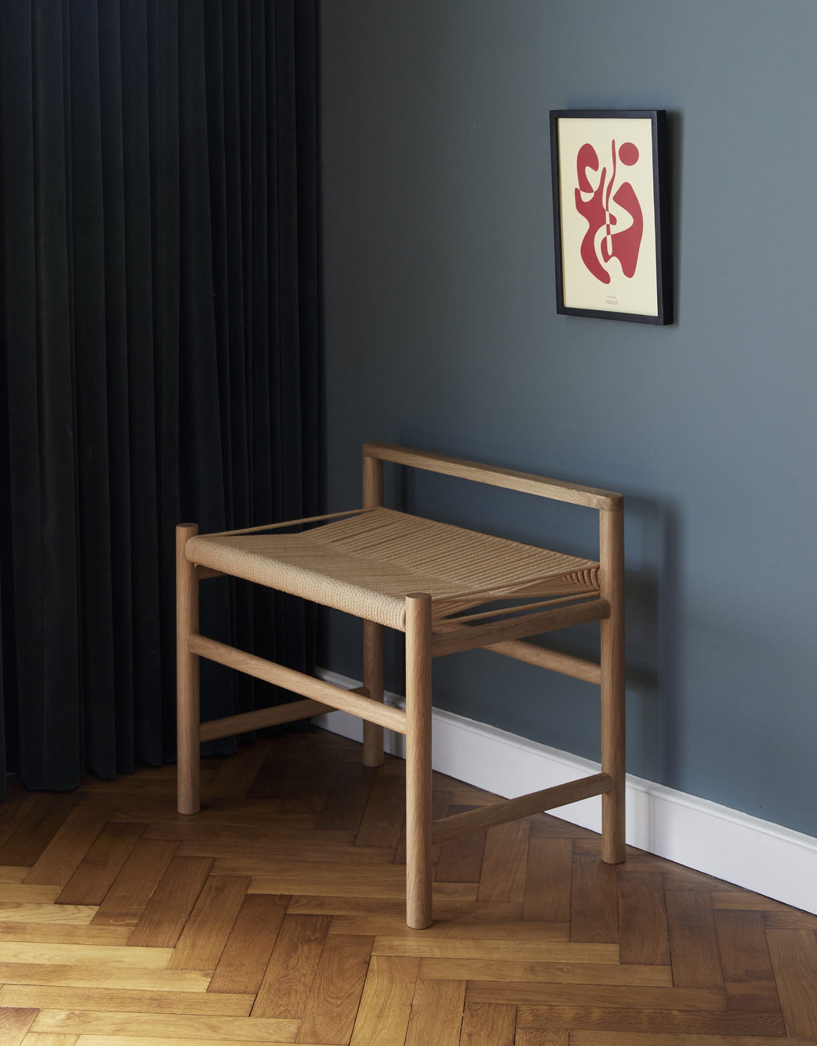 Ławka Heritage mała dębowa 60x40xh55cm Hübsch