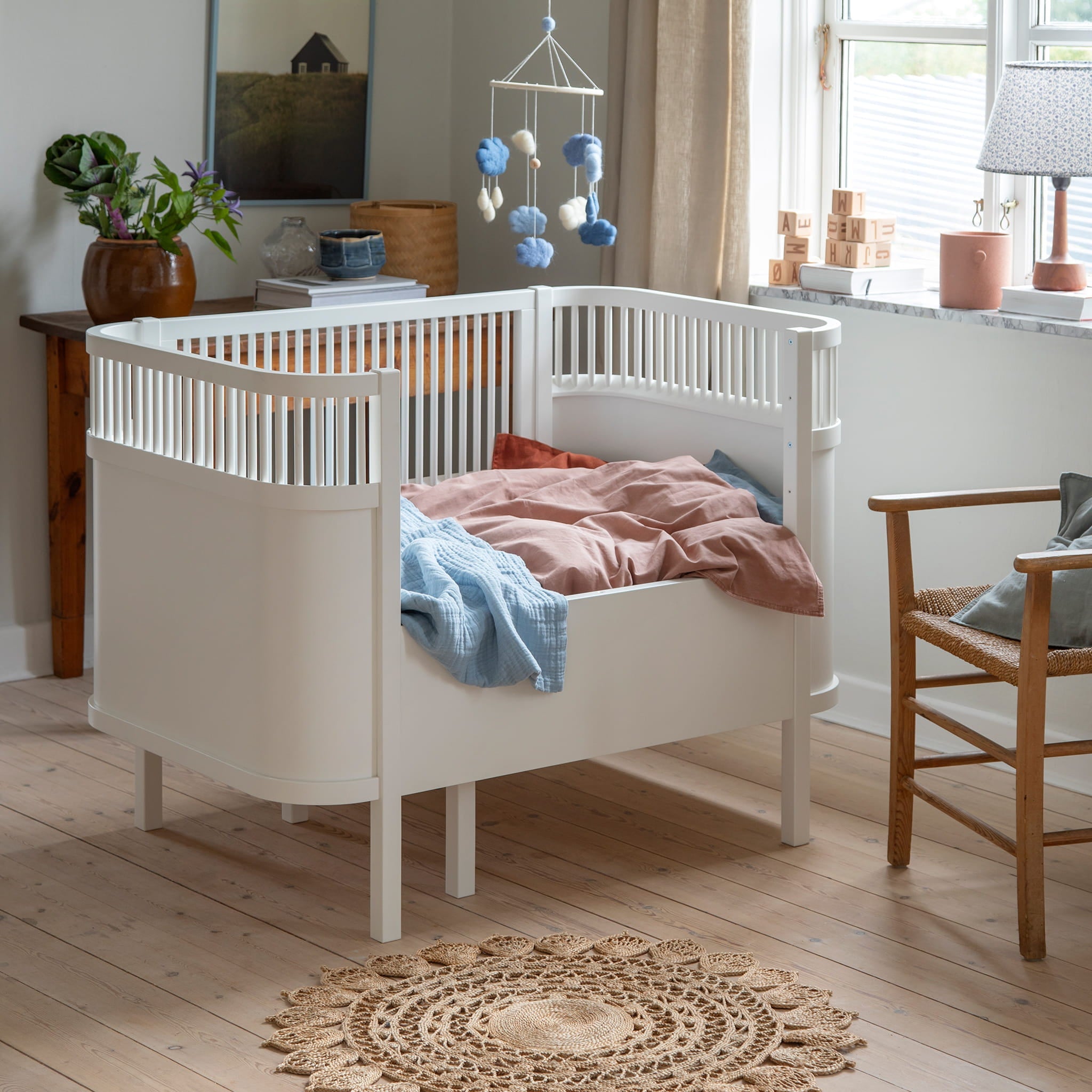 Łóżeczko rosnące dziecięce Baby & Jr. biały Sebra