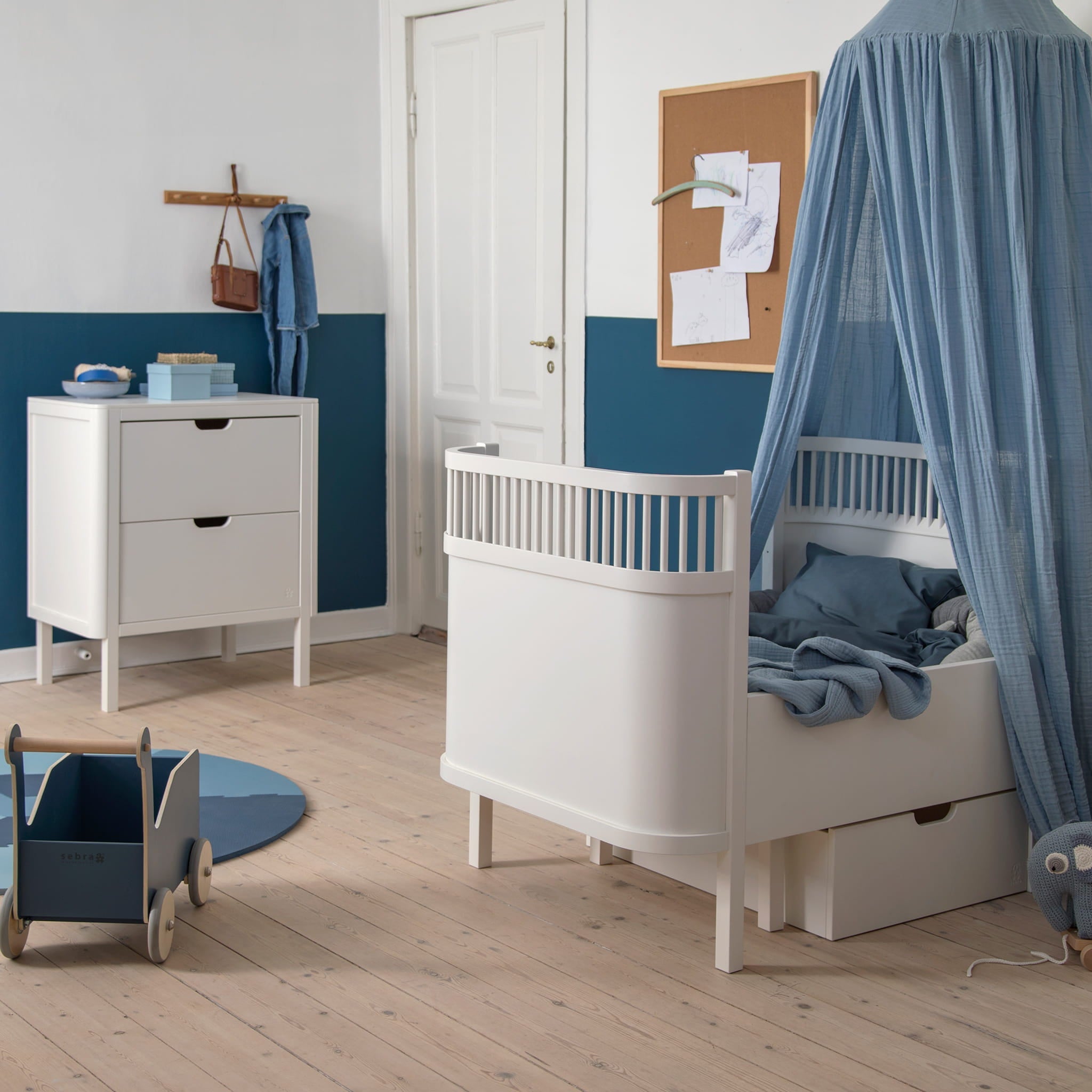 Łóżeczko rosnące dziecięce Baby & Jr. biały Sebra