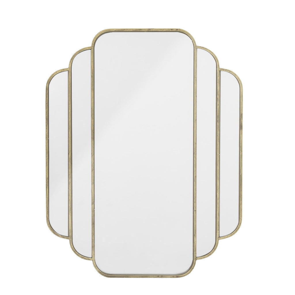 Lustro Mas złota rama francuskie art deco 63x80 cm Bloomingville