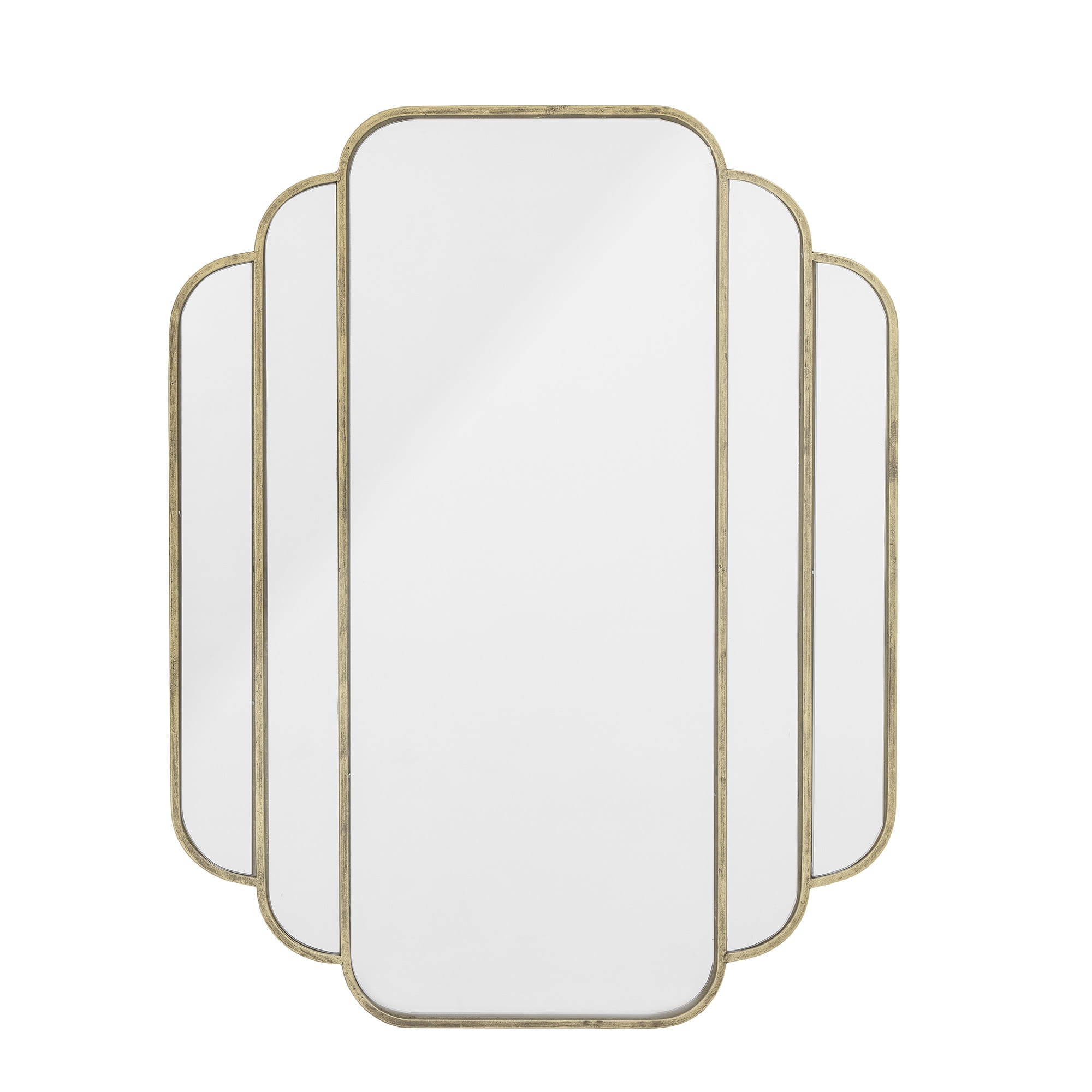 Lustro Mas złota rama francuskie art deco 63x80 cm Bloomingville