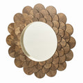 Lustro okrągłe BLOOM drewno 120 cm J - LINE
