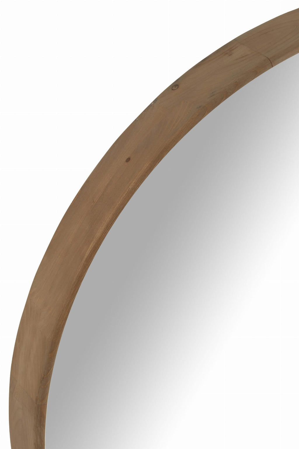 Lustro okrągłe Bruno w drewnianej ramie 91 cm J - LINE