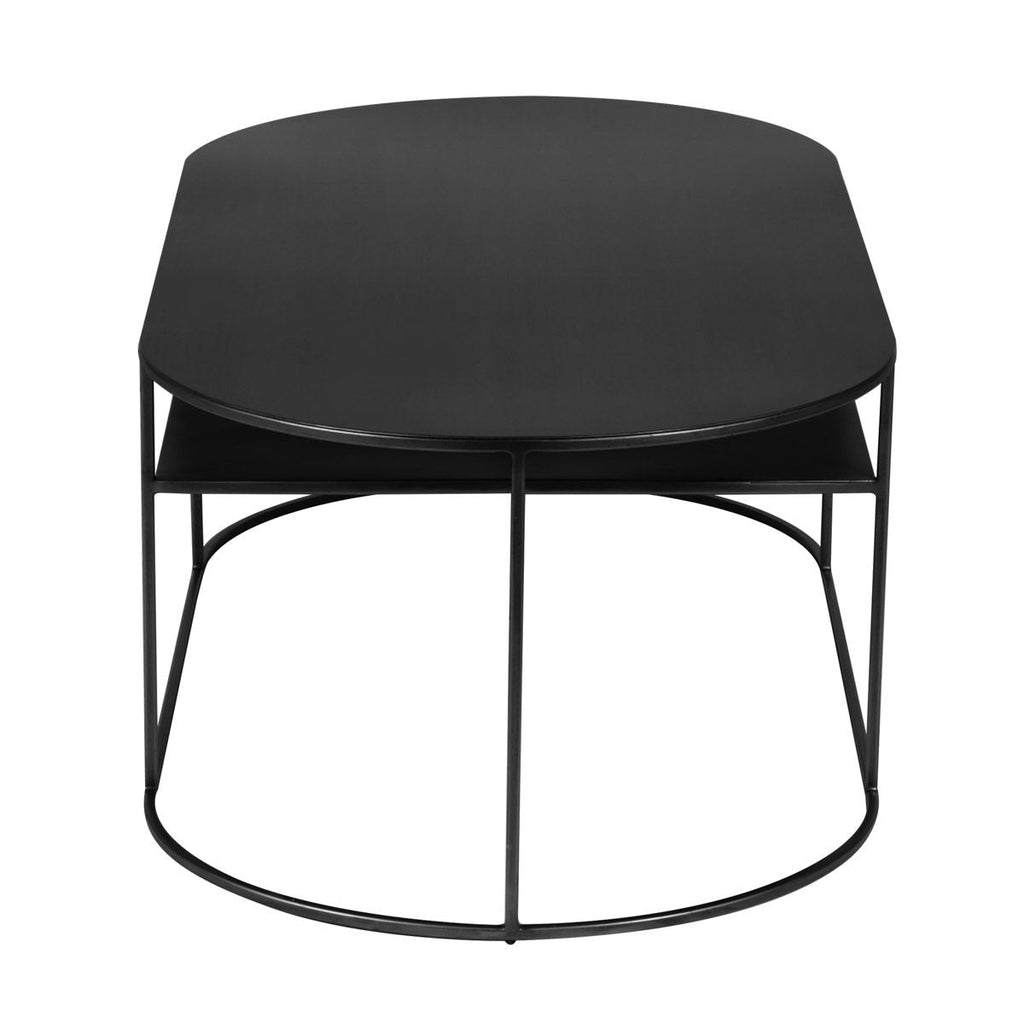 Metalowy stolik kawowy Grayson czarny 120x60x40 cm Zago