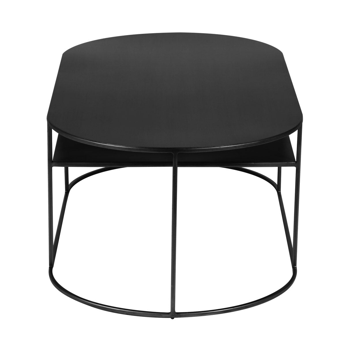 Metalowy stolik kawowy Grayson czarny 120x60x40 cm Zago