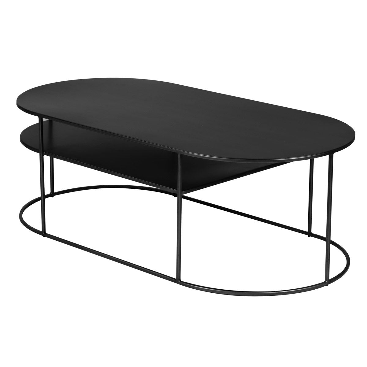 Metalowy stolik kawowy Grayson czarny 120x60x40 cm Zago