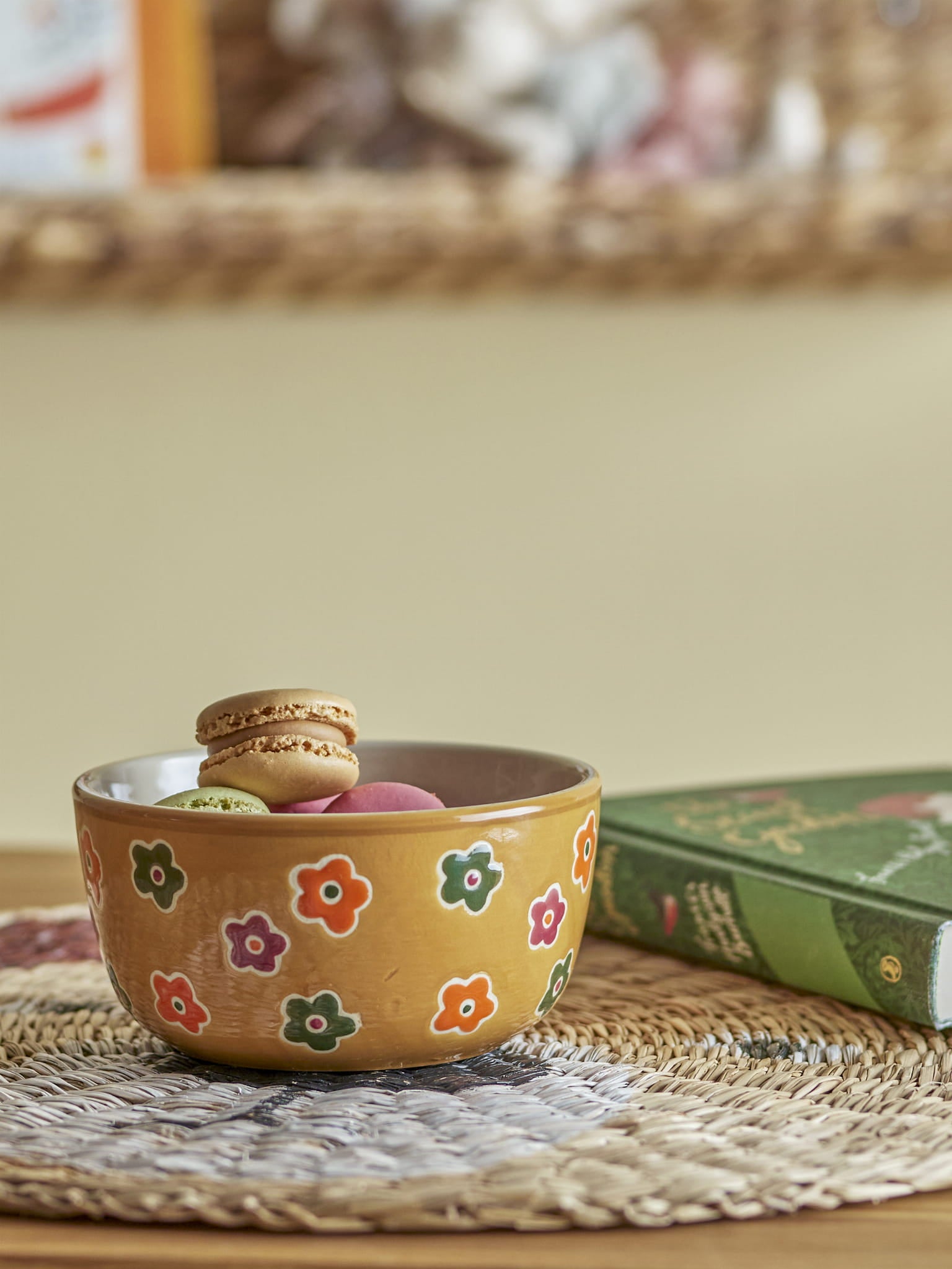 Miseczka Addy kwiatki brązowa ø12x6 cm dla dziecka Bloomingville