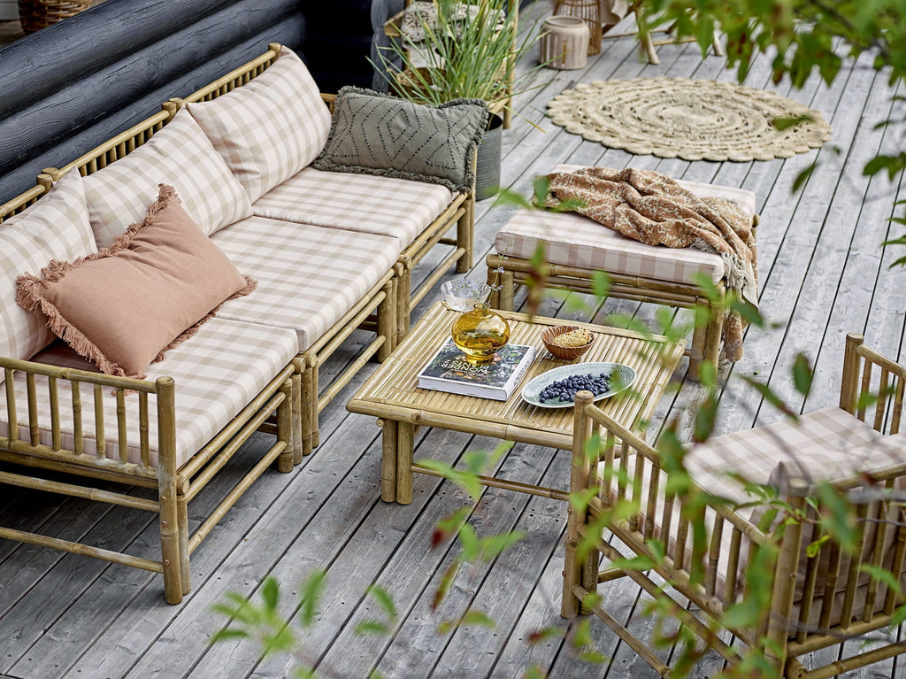 Moduł pufy Corfu naturalny bambus Bloomingville