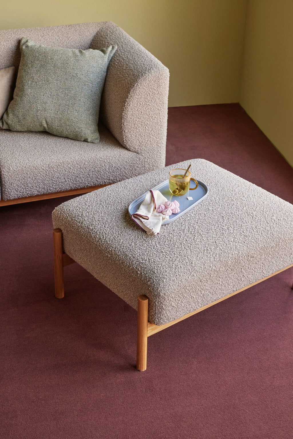 Moment Sofa 2 - osobowa Mała Szara 182x89xh80cm Hübsch