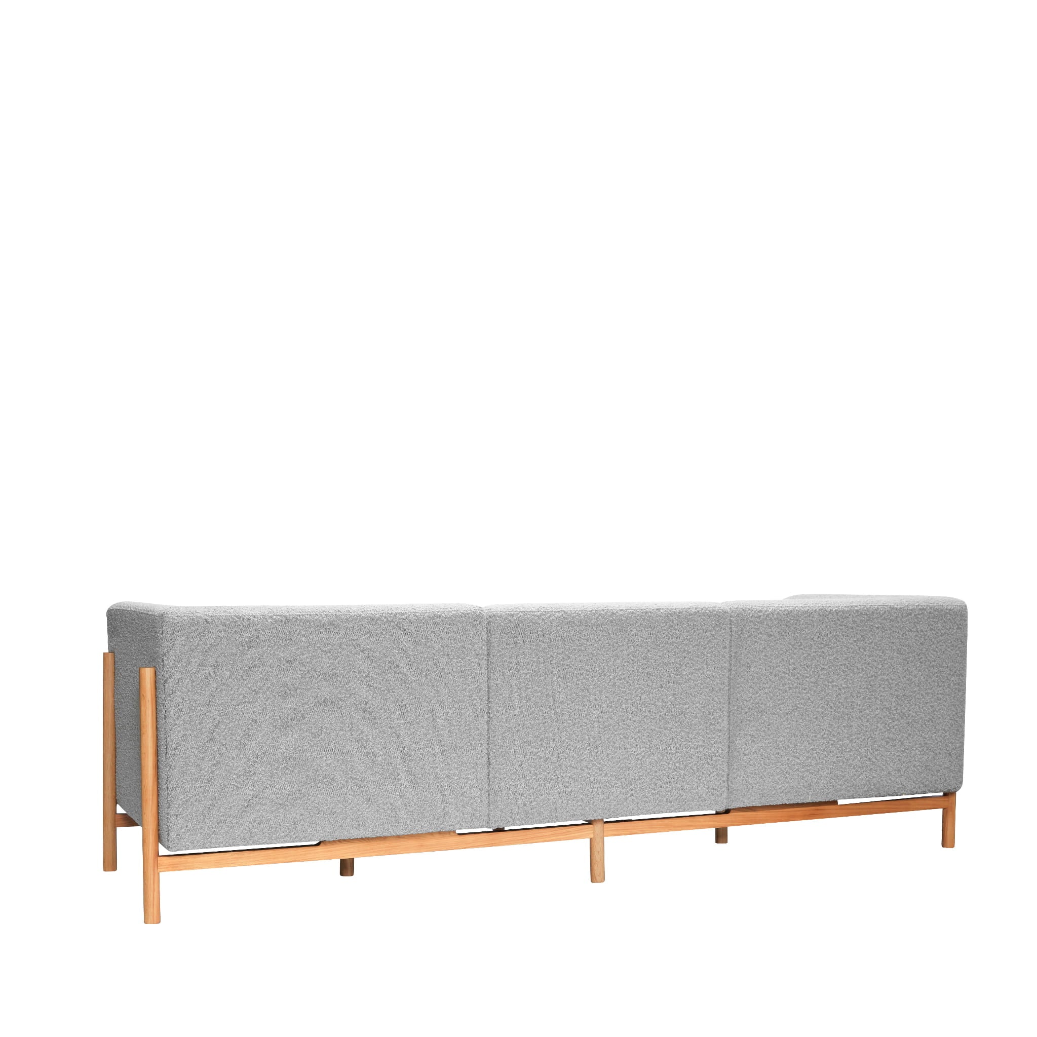 Moment sofa 3 - osobowa duża szara 257x89xh80cm Hübsch