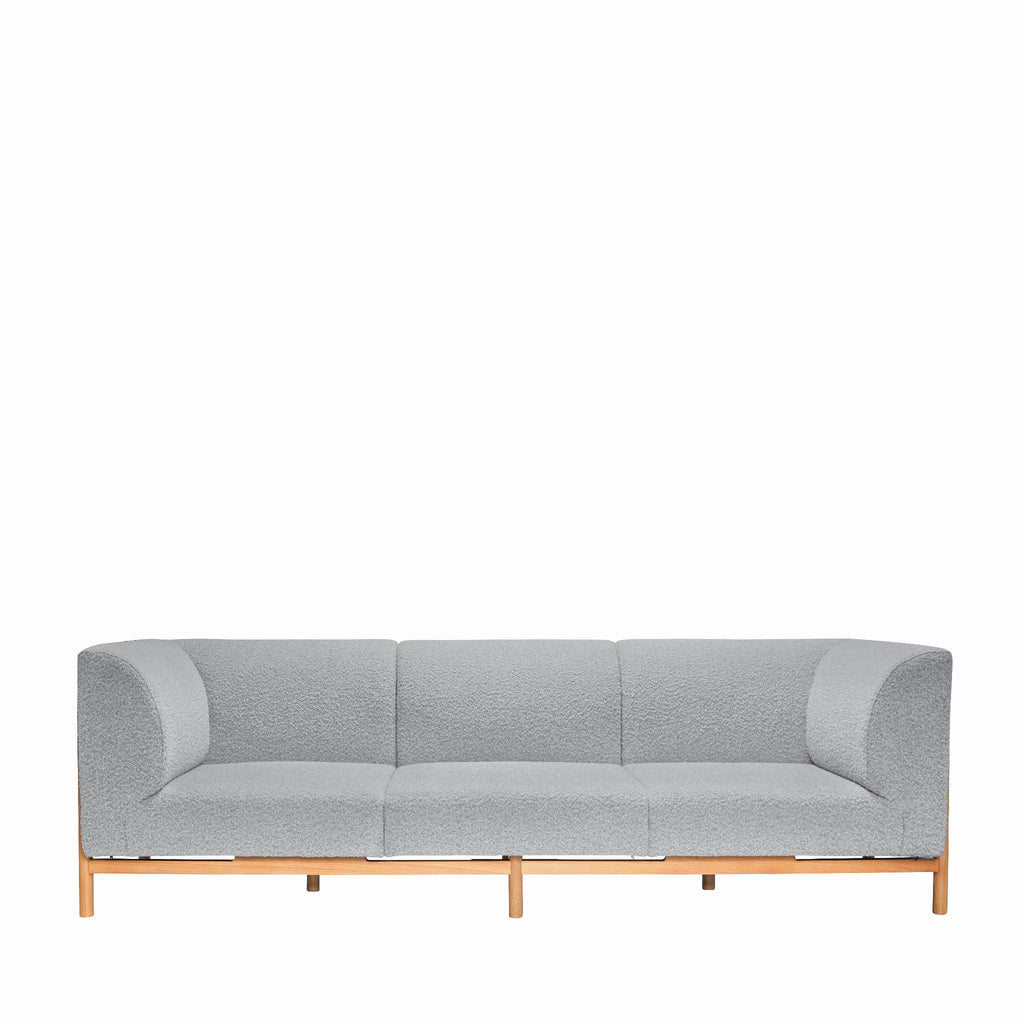 Moment sofa 3 - osobowa duża szara 257x89xh80cm Hübsch