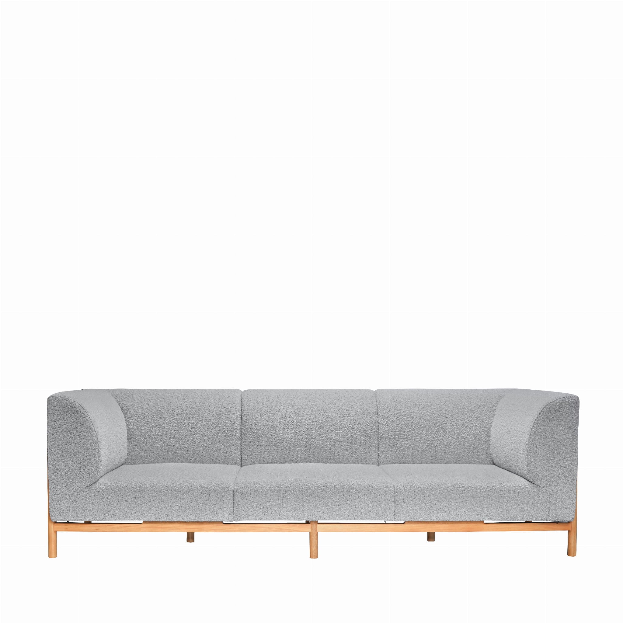 Moment sofa 3 - osobowa duża szara 257x89xh80cm Hübsch