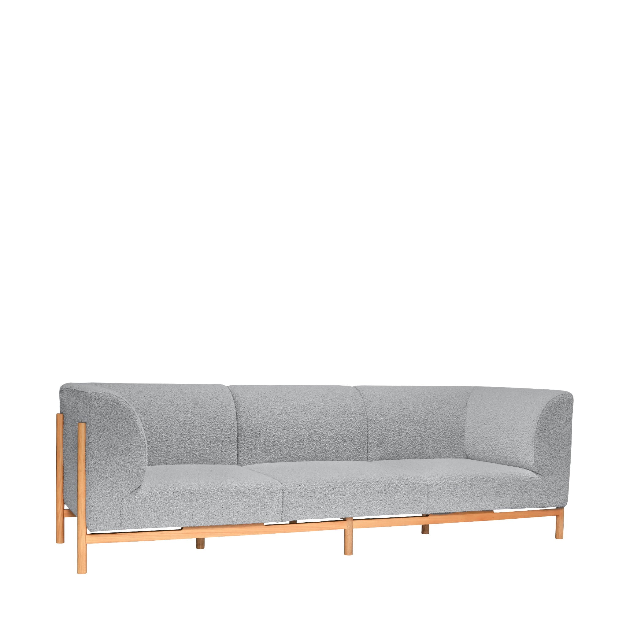 Moment sofa 3 - osobowa duża szara 257x89xh80cm Hübsch